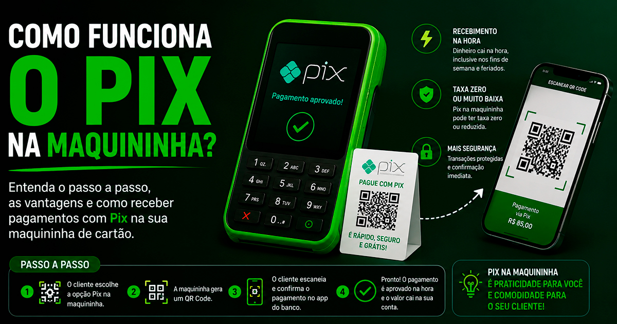 Como funciona o Pix na maquininha? Taxa, limite e tudo que você precisa saber